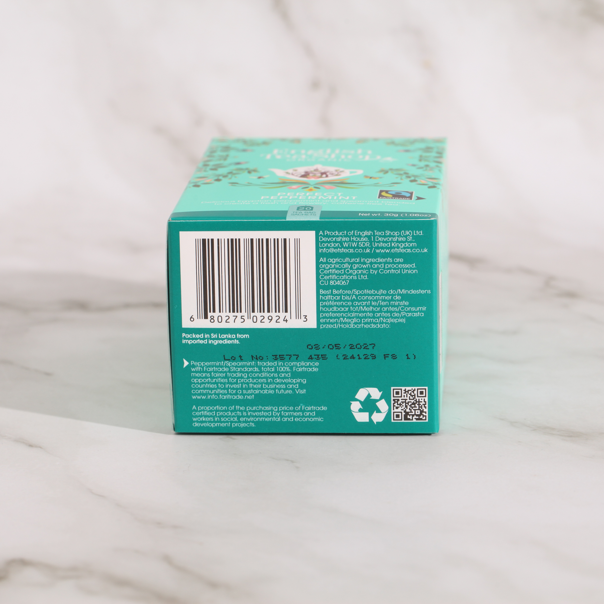 Organic Peppermint Tea - English Tea Shop